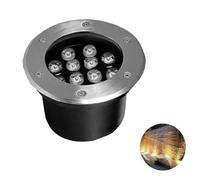 JOUFNING Spot Encastrable LED Exterieur - Lampe Jardin Enterré, Projecteur LED Encastré Étanche IP67, Lampe De Pelouse Ronde Basse Tension AC85-265V, pour Éclairage De Chemin(White Light,9 W)