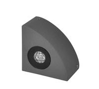 JOUFNING Spot LED D'extérieur Encastrable, Applique Murale Incurvée Étanche IP65 pour Marches D'escalier, Lampe Triangulaire AC85-265 V, pour Escaliers, Routes Et Places(Green,10W)