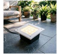JOUFNING Spot LED D'extérieur Encastrable Carré en Acier Inoxydable, Étanche IP67, Basse Tension 12 V, Idéal pour Terrasses, Jardins Et Allées(Red,3 W)