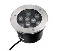 JOUFNING Spot LED Encastrable D'extérieur, Étanche IP67, Rond, Basse Tension, en Acier Inoxydable, Idéal pour Une Villa, Une Terrasse Ou Une Pelouse(Red Light,15 W)