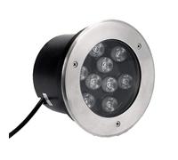 JOUFNING Spot LED Encastré, Éclairage D'extérieur Paysager Étanche IP67, Projecteur LED Rond en Acier Inoxydable, Basse Tension CA 85-265 V, pour Éclairage De Terrasse De Villa(Red Light,15 W)