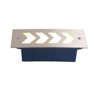 JOUFNING Spot LED Rectangulaire 3 W pour Escalier, Éclairage D'extérieur Encastré, Étanche IP65, Idéal pour Un Patio, Un Sentier Ou Une Marche(A Warm White)