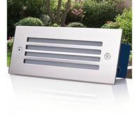 JOUFNING Spots De Sol Rectangulaires pour Escalier, Spots D'extérieur Encastrés, Projecteur Basse Tension Étanche IP65, Lampe d'angle Encastrée 220 V(Warm White,3W)