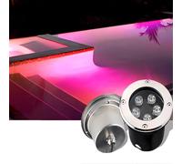 JOUFNING Spots D'extérieur Enterrés - Lampe De Paysage LED Étanche IP67, Spot LED Encastré pour Terrasse, Éclairage De Puits Basse Tension AC85-265 V, pour Allée, Jardin, Cour(Blue Light,3 W)