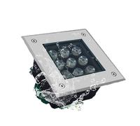 JOUFNING Spots Encastrés D'extérieur Enterrés, Lampe De Paysage Carrée, Projecteur LED De Jardin Rond Étanche IP67, Éclairage De Puits Basse Pression en Acier Inoxydable 12 V(Purple,36 W)