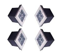 JOUFNING Spots Extérieurs Enterrés, Lampe De Sol Carrée AC85-265 V, Spot Encastré en Acier Inoxydable Étanche IP66, pour Allée, Terrasse, Marches(White,24w)