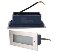 JOUFNING Spots LED De Jardin Encastrés Au Sol - Spots d'angle D'escalier Extérieurs Étanches IP65, Spot LED Rectangulaire Enterré pour Jardin, Éclairage De Terrasse, Allée(Yellow,3W-24V)