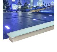 JOUFNING Spots LED De Sol pour Paysage, Éclairages Extérieurs Enterrés - Spot Encastré De Sol Étanche IP67, Lampe Murale Encastrée Basse Tension DC 24 V À Longue Bande(Warm White,12W-100 * 5 * 6cm)