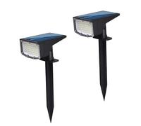 JOUFNING Spots Solaires De Sol, Projecteurs Solaires 2 en 1 À 53 LED, Étanches IP65, pour Éclairage Extérieur Paysager, Idéal pour Drapeaux Et Décoration De Jardin(2PCS(1.8w-5.5V))