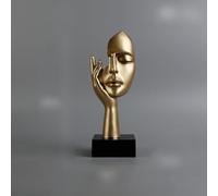 JOUFNING Statue Artistique - Figurine De Décoration De Bureau, Sculpture Abstraite Créative En Résine Représentant Un Visage, Ornements Décoratifs Abstraits Pour La Maison(C)