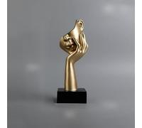 JOUFNING Statue Artistique - Figurine De Décoration De Bureau, Sculpture Abstraite Créative En Résine Représentant Un Visage, Ornements Décoratifs Abstraits Pour La Maison(B)