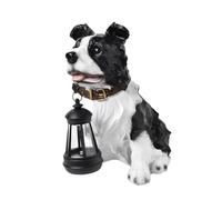 JOUFNING Statue D'art - Statue De Chien Solaire Pour Jardin, Décoration De Chien De Ferme, Sculpture Animale En Résine, Ornement Pour Extérieur Et Intérieur, Objet De Collection Abstrait(B)