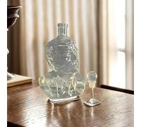 JOUFNING Statuette Décorative, Carafe À Whisky Humoristique, Carafe À Whisky Trump Humoristique De 700 Ml, Carafe Décorative En Cristal, Figurine Décorative Pour Bar Ou Maison(A)