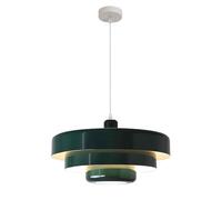 JOUFNING Suspension Nordique Moderne en Métal, Design Vintage À 3 Niveaux, Lustre De Plafond Rétro pour Salle À Manger De 13,7 Pouces, Luminaire pour La Cuisine Et La Maison(Green)