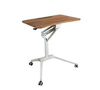 JOUFNING Table De Conférence, Bureau Pneumatique Automatique Réglable en Hauteur, Table De Réunion Mobile, Tables De Formation Roulante pour Ordinateur, pour Bureau