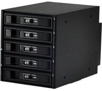 JOUJYE JJ-3052M-SS Boîtier SATA/SAS I II III 14,6cm X 14,6cm pour 5XHDD 6,4cm/8,9cm 2,5 pouces/3.5" noir (JJ-3052M-SS)