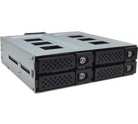 Jou Jye Computer JJ-N-49SS-T Cadre Amovible pour 4 disques durs SATA+SAS 2,5" 12G Noir avec kit de capteur