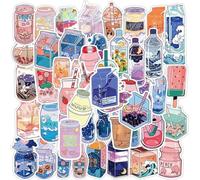 Joukoyo Autocollants 50 Pièces Cartoon Stikers Waterproof Gommettes Kawaii Scrapbook Autocollants Stickers Aesthetic Autocollant Girly Stickers Skate