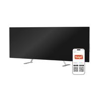 JOULE Production Chauffage Infrarouge Éco Premium 700W - Panneau Chauffant Intelligent avec Thermostat & WiFi, verre économe en énergie, mural ou sur pied, écologique, design moderne, Noir