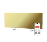 JOULE Production Chauffage Infrarouge Éco Premium 700W - Panneau Chauffant Intelligent avec Thermostat & WiFi, verre économe en énergie, mural ou sur pied, écologique, design moderne, Or