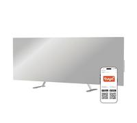 JOULE Production Chauffage Infrarouge Éco Premium 700W - Panneau Chauffant Intelligent avec Thermostat & WiFi, verre économe en énergie, mural ou sur pied, écologique, design moderne, Gris