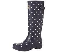 Joules Femme Welly Print Botte de Pluie, French Navy Spot, 36 EU