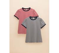 Joules Joues Erin Navy Blue & Red Pack of Two Short Sleeve T-Shirts