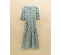 Joules Joules Adele Green Ditsy V-Neck Short Sleeve Midi Dress Green Ditsy EU 42 (UK 14)