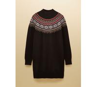 Joules Joules Alba Black Intarsia Knitted Dress Black XL (EU 48-50)