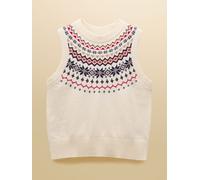Joules Joules Alba Cream Fair Isle Cotton Rich Vest