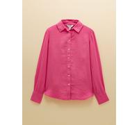 Joules Joules Anna Pink Long Sleeve Pure Linen Shirt Pink EU 46 (UK 18)