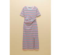 Joules Joules Annabelle Red & Blue Striped Jersey Knot Midi Dress Red & Blue Striped EU 48 (UK 20)