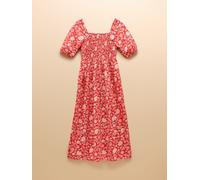 Joules Joules Billie Red Cotton Midi Dress Red EU 36 (UK 8)