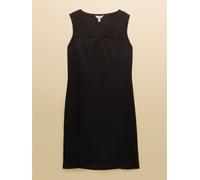 Joules Joules Black V Neck Shift Dress With Linen Black EU 52 (UK 24)