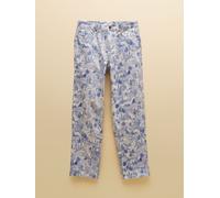 Joules Joules Blue & White Blue Toile Print Straight Fit Slim Mid Rise Jeans