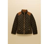 Joules Joules Braemar Luxe Khaki Green Showerproof Diamond Quilted Coat