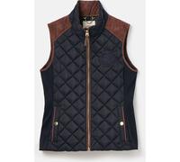 Joules Joules Braemar Luxe Navy Blue Showerproof Diamond Quilted Gilet