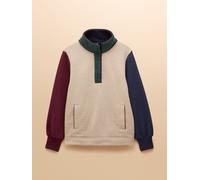 Joules Joules Burnham Hotchpotch Premium Brushed Cotton Funnel Neck Quarter Zip Sweatshirt