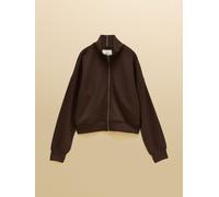 Joules Joules Chocolate Brown Soft Full Zip Funnel Neck Sweatshirt