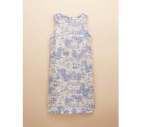 Joules Joules Delphine Blue/White Toile de Jouy Shift Dress With Linen Blue/White Toile De Jouy EU 40 (UK 12)