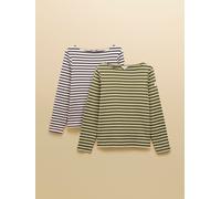 Joules Joules Harbour 2 Lot bleu marine/Vert à col bateau Hauts
