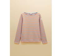 Joules Joules Harbour Blue & Orange Long Sleeve Striped Boat Neck Long Sleeve Breton Top