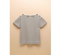 Joules Joules Harbour Cream & Navy Short Sleeve Striped Boat Neck Long Sleeve Breton Top