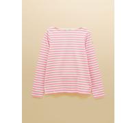 Joules Joules Harbour Cream/Pink Striped Boat Neck Long Sleeve Breton Top