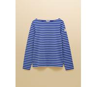 Joules Joules Harbour Dark Blue/Sky Blue Long Sleeve Striped Boat Neck Breton Top