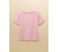 Joules Joules Harbour Pink/Cream Short Sleeve Boat Neck Breton Top