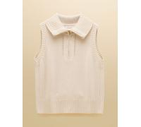 Joules Joules Nancy Cream Quarter Zip Collared Knitted Vest