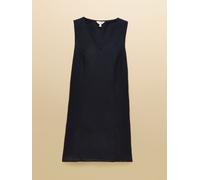Joules Joules Navy V Neck Shift Dress With Linen Navy EU 52 (UK 24)
