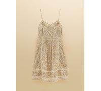Joules Joules Olivia Short V-Neck Dress With Trim Detail Ditsy jaune 44