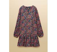 Joules Joules Scarlet Navy Ditsy V-Neck Dress with Dropped Waist Navy Ditsy EU 54 (UK 26)
